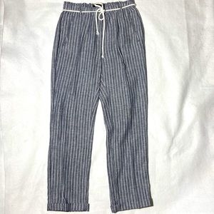 TAHARI 100% Washable Linen Cuffed Ankle Pants. Pockets front & Back. X-Small